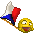 this emoticon waving a czech flag
